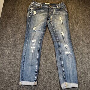HOUSE‎ of LONDON Women's Blue Distressed Boyfriend Jeans Size 28